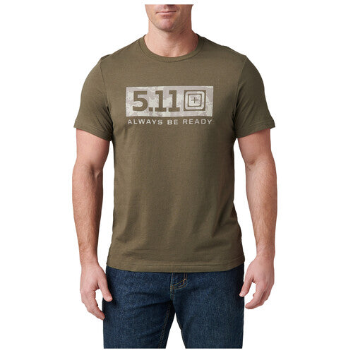 5.11 Tactical ATMOS Logo Tee - Ranger Green-Shirts-5.11 Tactical-TacSource