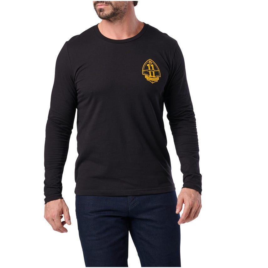 5.11 Tactical BATTLE TESTED Long Sleeve TEE - BLACK-Long Sleeves-5.11 Tactical-TacSource