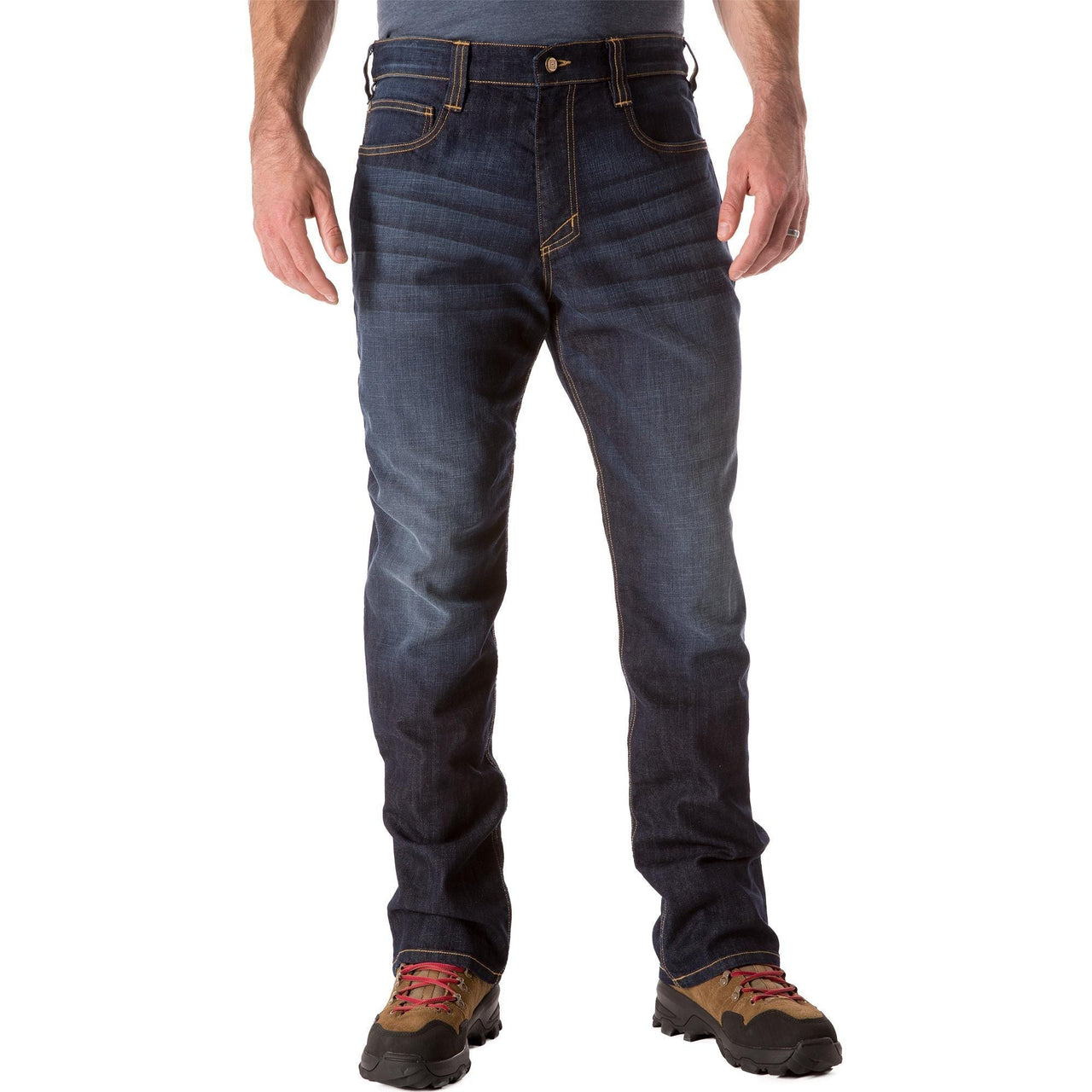 5.11 Tactical Defender Flex Straight Jeans Dark Wash Indigo-Men's Pants-5.11 Tactical-28-30-TacSource