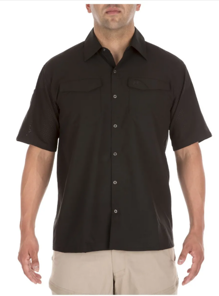 5.11 Tactical Freedom Flex Short Sleeve Shirt-Short Sleeves-5.11 Tactical-Black-M-TacSource