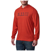 5.11 Tactical HOODED Long Sleeve TEE-Long Sleeves-5.11 Tactical-Red Ochre-Small-TacSource