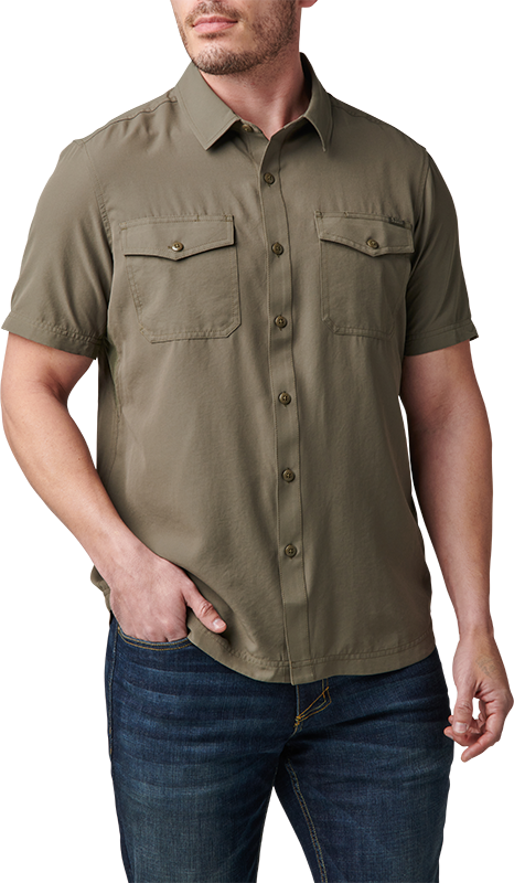 5.11 Tactical Marksman Short Sleeve Shirt-Short Sleeves-5.11 Tactical-Ranger Green-Small-TacSource