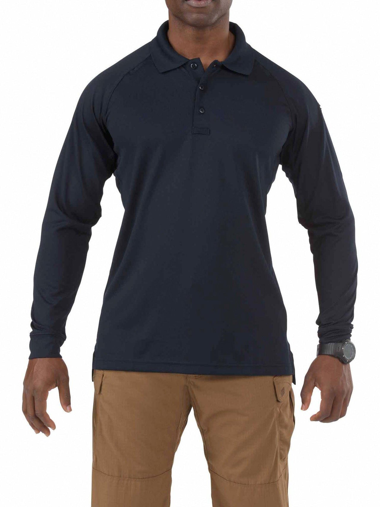 5.11 Tactical Performance Polo Long Sleeve-Polos-5.11 Tactical-Dark Navy-Small-TacSource