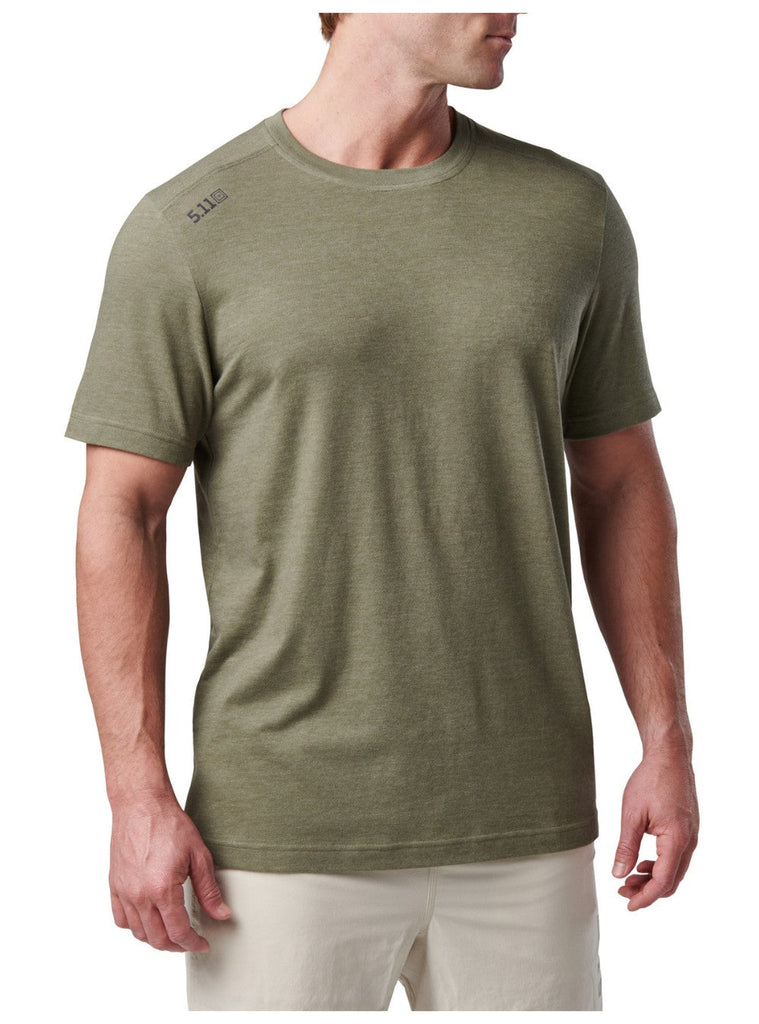 5.11 Tactical PT-R Charge Short Sleeve Top 2.0-Short Sleeves-5.11 Tactical-Small-Sage Green Heather-TacSource