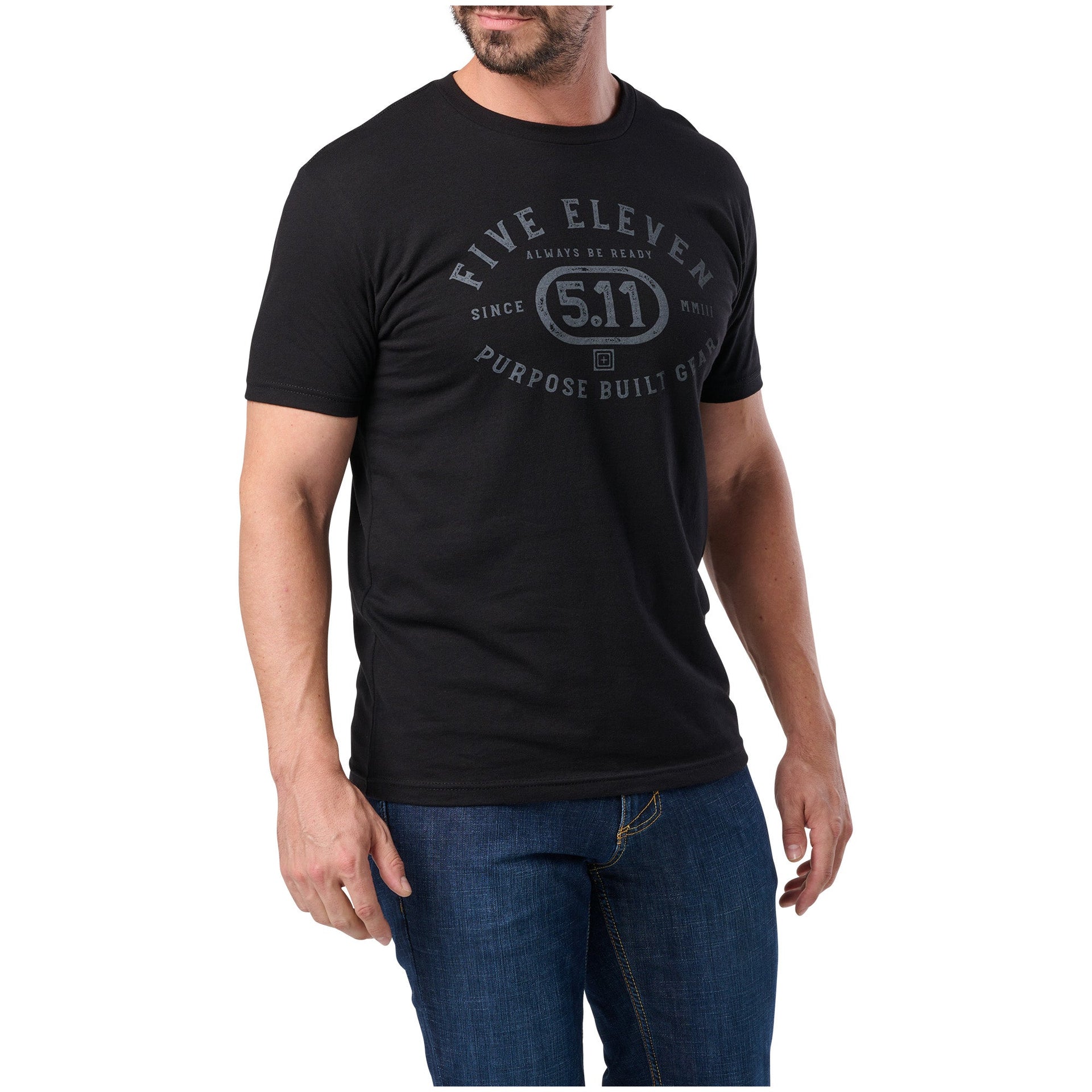 5.11 Tactical Purpose Crest Tee Black-T-Shirt-5.11 Tactical-TacSource