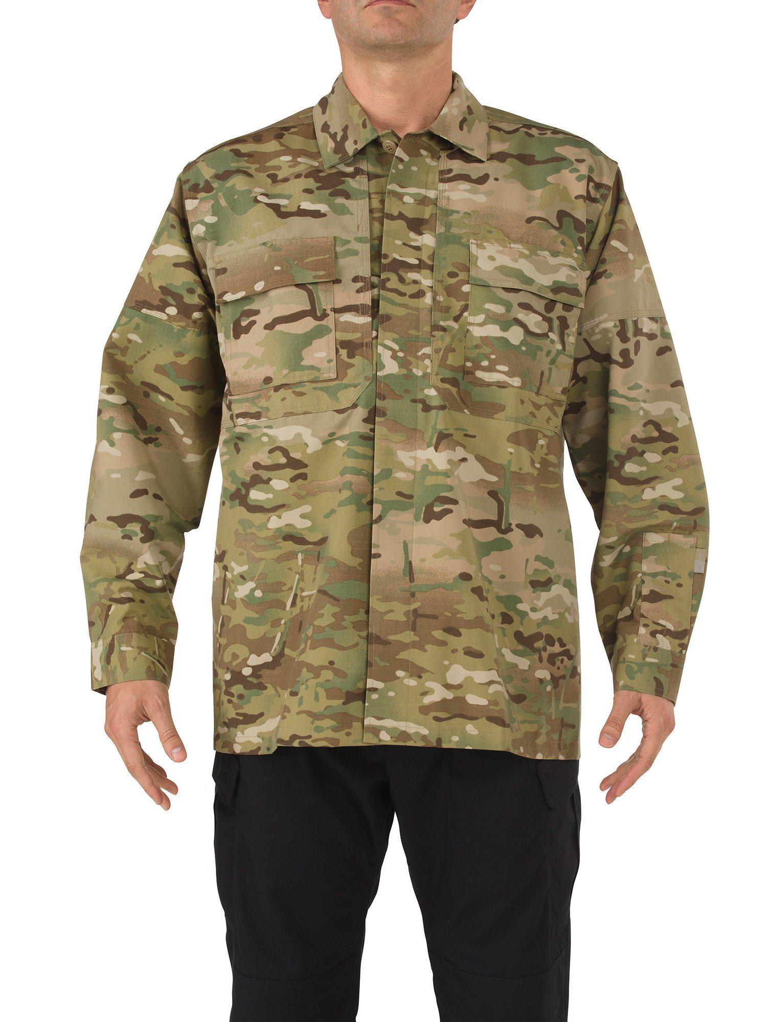 5.11 Tactical TDU Long Sleeve Shirt - MultiCam-Long Sleeves-5.11 Tactical-TacSource