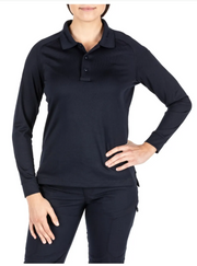 5.11 Tactical Women's Performance Long Sleeve Polo-Polos-5.11 Tactical-L-Dark Navy-TacSource