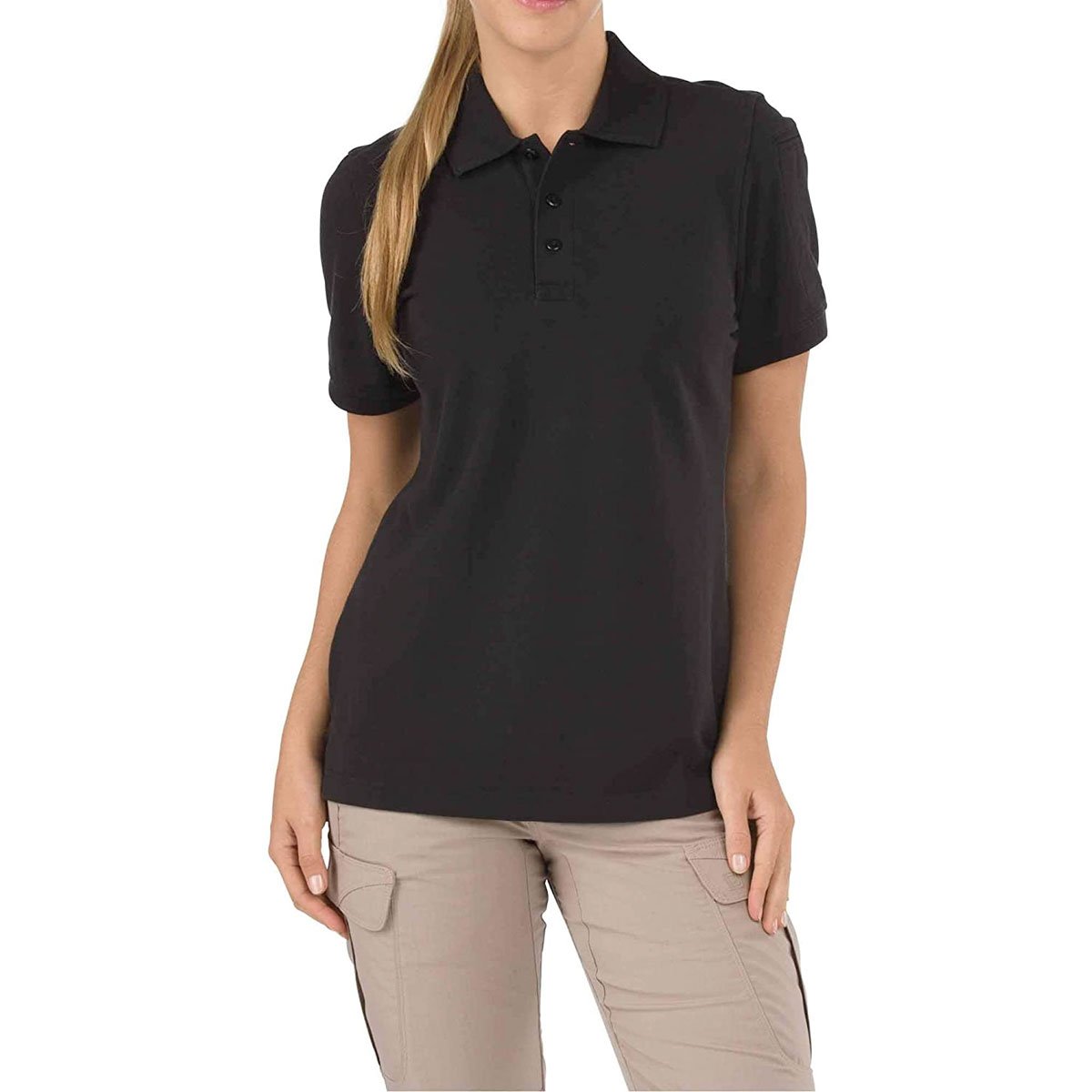 5.11 Tactical Womens Performance Short Sleeve Polo-Polos-5.11 Tactical-Black-Small-TacSource