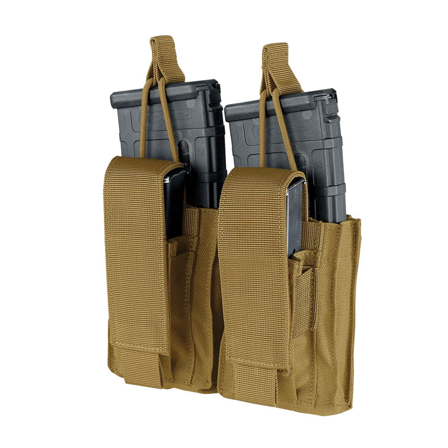 Condor Double Kangaroo Mag Pouch Gen II-Accessories-Condor Outdoor-Coyote Brown-TacSource