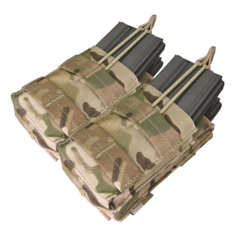 Condor Double Stacker Open Top M4 Mag Pouch MultiCam-Accessories-Condor Outdoor-TacSource