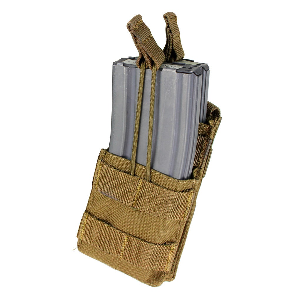 Condor Single Stacker M4 Mag Pouch-Accessories-Condor Outdoor-Coyote Brown-TacSource