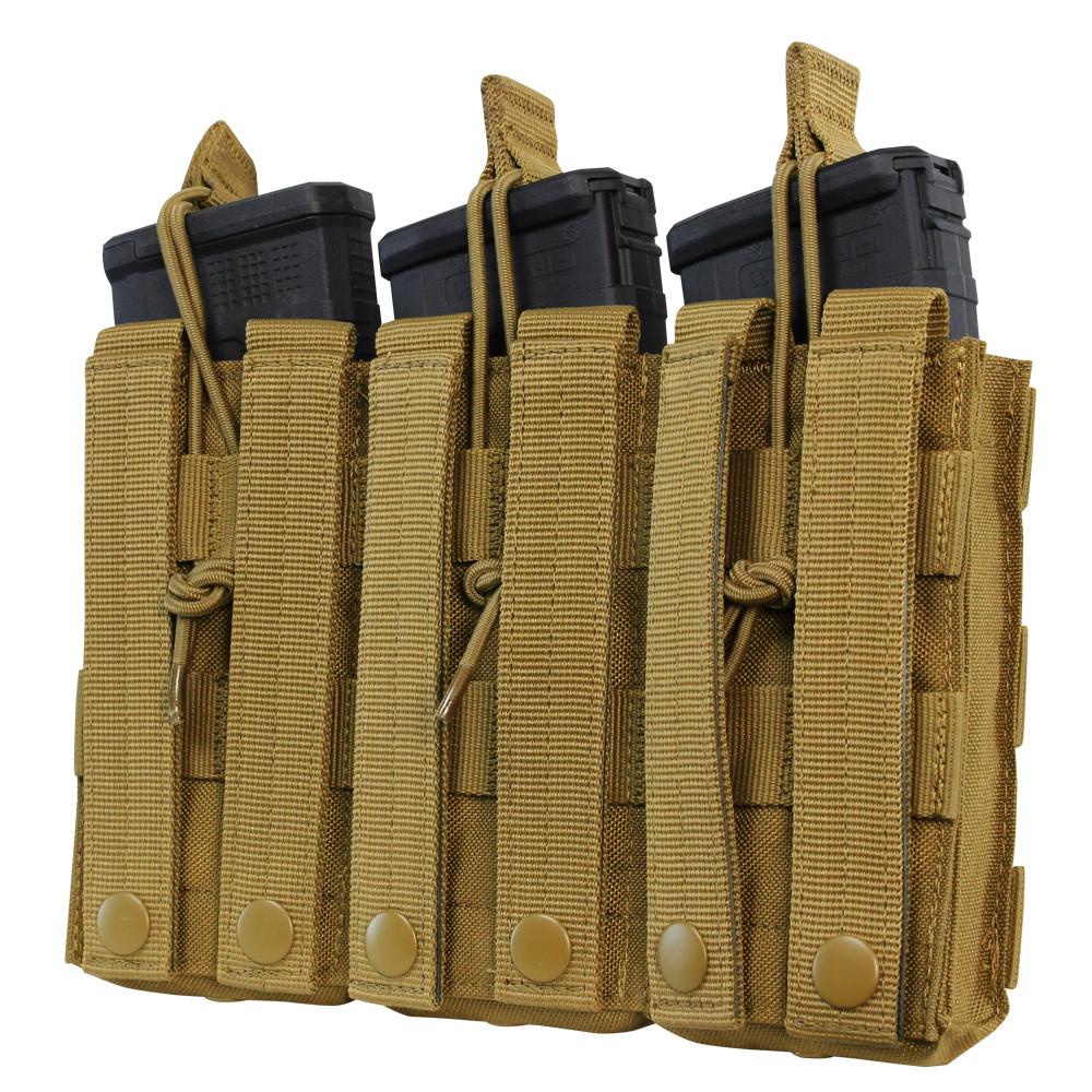 Condor Triple M4 Open Top Mag Pouch Olive Drab-Accessories-Condor Outdoor-TacSource