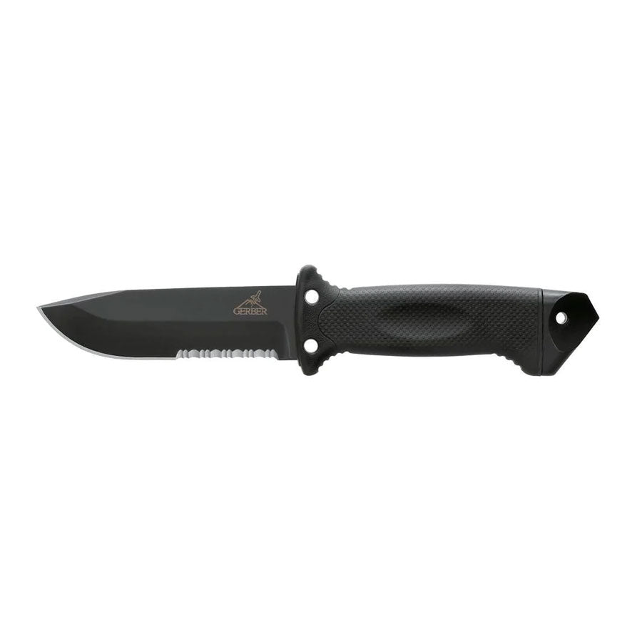 Gerber LMF II Infantry Serrated Fixed Knife Black-Knives-Gerber-TacSource