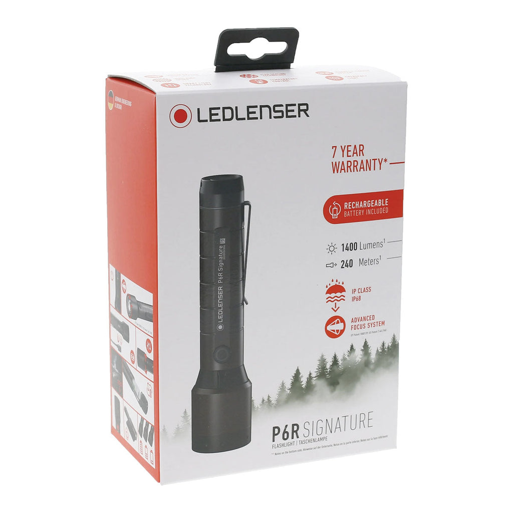 Ledlenser P6R Signature Rechargeable Torch with Box-Flashlights and Lighting-Ledlenser-TacSource