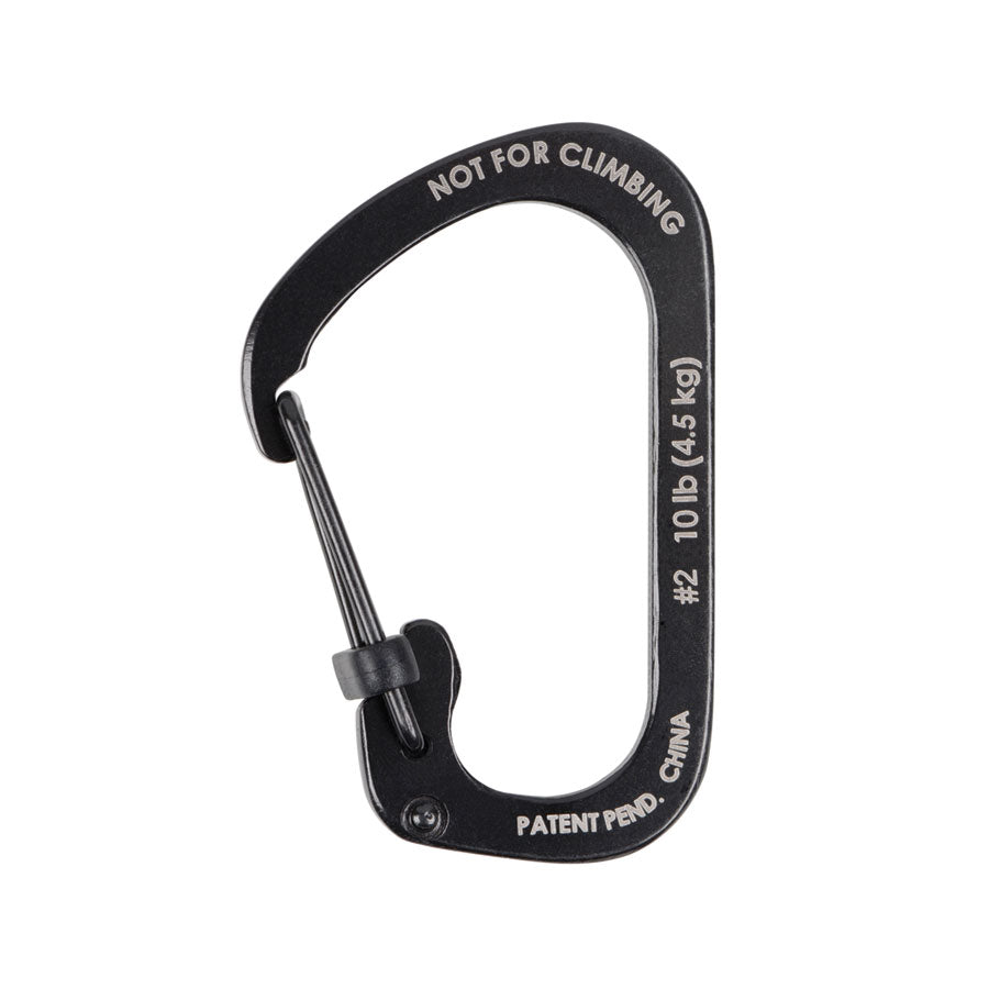 Nite Ize SlideLock Carabiner Stainless Steel #2-Outdoor and Survival-Nite-Ize-Black-TacSource