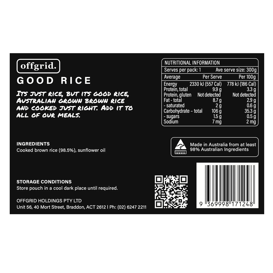 OFFGRID PROVISIONS Good Rice - Heat & Eat Meal-Food-OFFGRID PROVISIONS-TacSource