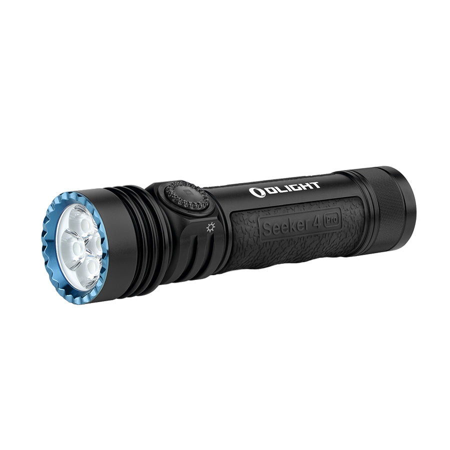 Olight Seeker 4 Pro Powerful Rechargeable Led Torch-Flashlights and Lighting-Olight-Black-Cool White: 5700-6700K-TacSource