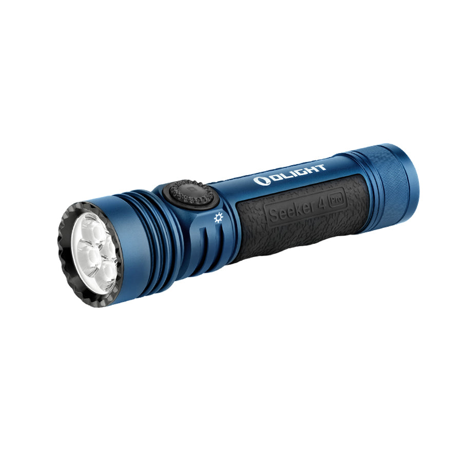 Olight Seeker 4 Pro Powerful Rechargeable Led Torch-Flashlights and Lighting-Olight-Blue-Cool White: 5700-6700K-TacSource