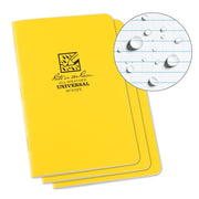 Rite in the Rain No.371FX Stapled Notebook Universal Yellow Pack of 3-Pens, Notebooks and Stationery-Rite in the Rain-TacSource