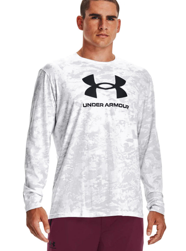 Under Armour ABC Camo Long Sleeve-T Shirts-Under Armour-Small-White-TacSource