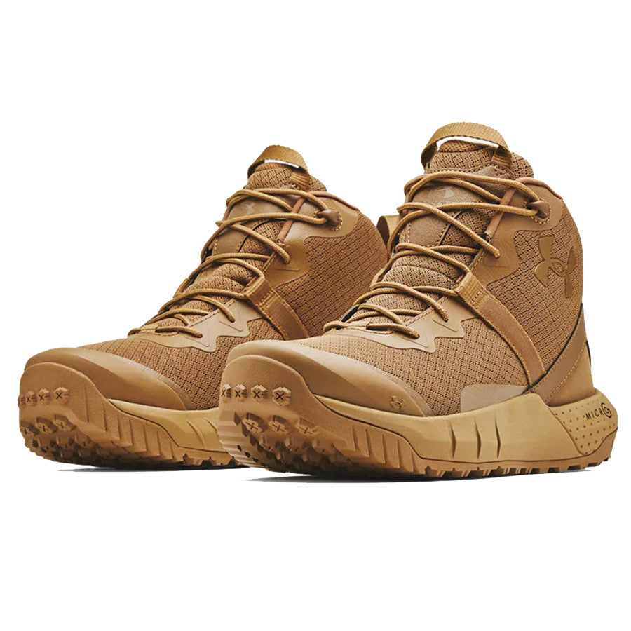 Under Armour Men's Micro G Valsetz Mid Tactical Boots Coyote Brown-Footwear-Under Armour-TacSource