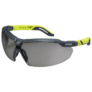 Uvex i-5 Safety Glasses Grey and Lime Frame Grey HC-AF Lens-Eyewear-Uvex-TacSource