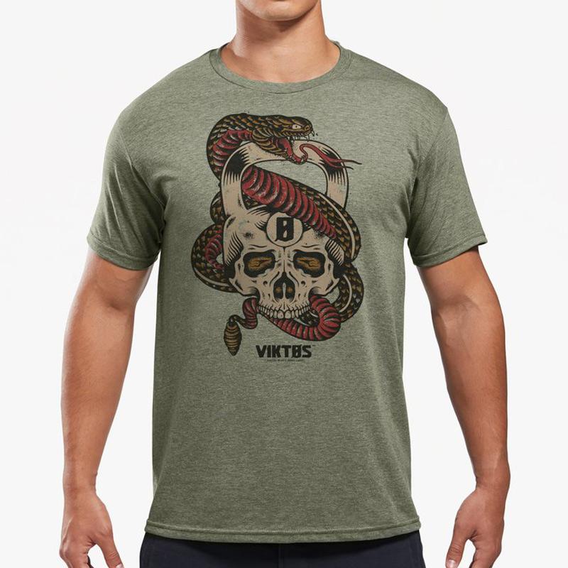 VIKTOS Kettle Skull Tee Sage Heather-T-Shirt-VIKTOS-Small-TacSource